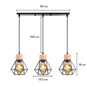 Plafonniers 3 Ampoules Lampe Suspendue Luminaire Eclairage Intérieur Salon Salle De Séjour