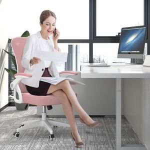 Chaise Ergonomique Enfant Cosvalve Rose – Réglable En Hauteur Et Profondeur, 360°, Idéale Pour Bureau Et étude