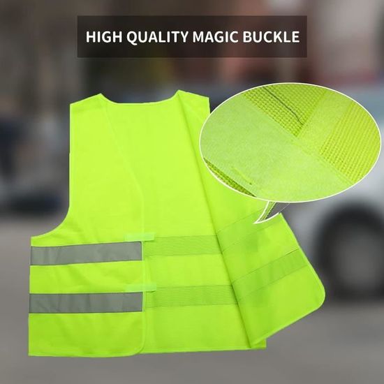 Ensemble Triangle De Signalisation + Gilet Réfléchissant 2en1 - Haute Visibilité, Pliable Et Stable Pour Voiture Et Moto