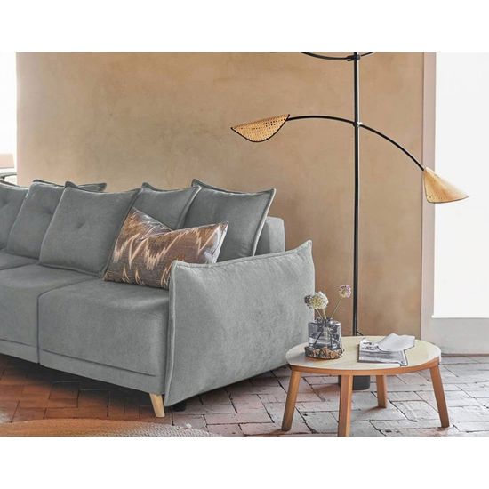 Lena Canape Scandinave D Angle Gauche Gris Clair