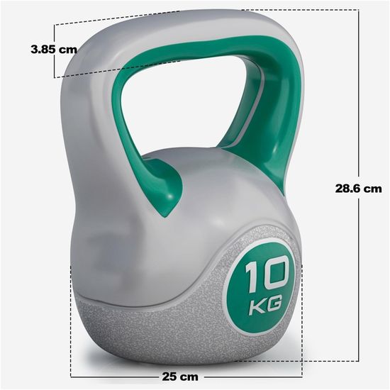 Kettlebell En Vinyle 12 Lb (5,4 Kg) Jaune - Fitness, Musculation à Domicile, Exercices