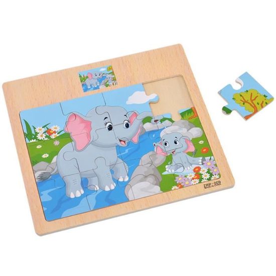 Puzzles en Bois pour les enfants de 3 ans et plus Puzzle Jeux avec  Gommettes Enfant 8 Feuilles Jouet Educatif Cadeau Enfant