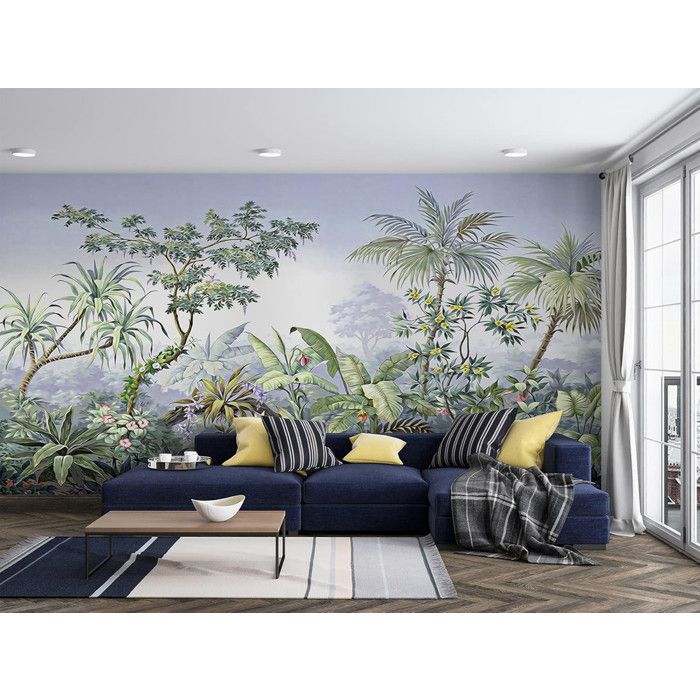 Papier Peint Panoramique jungle Soie 400x280cm,Tropical Rainforest ...