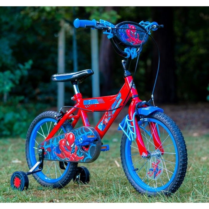 Vélo Enfant Spiderman 16" Kubbinga - 4-6 Ans Avec Stabilisateurs