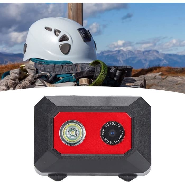 Mini Caméra d'action,Caméra à Sangle de Tête avec Projecteur LED