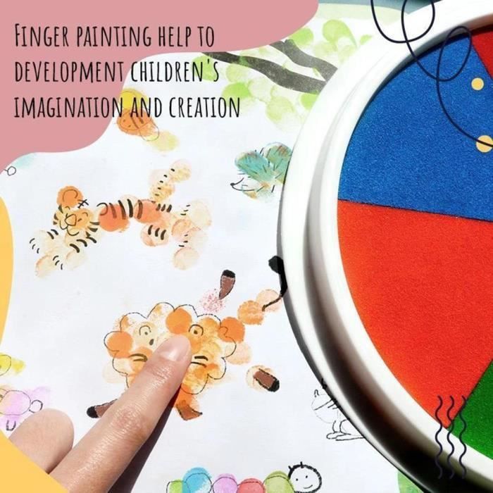 Peinture au Doigt Enfant - CREATIVE DECO - 6 x 125 ml - Couleurs Intenses  et Vives - Lavable à l'eau - Cdiscount Jeux - Jouets