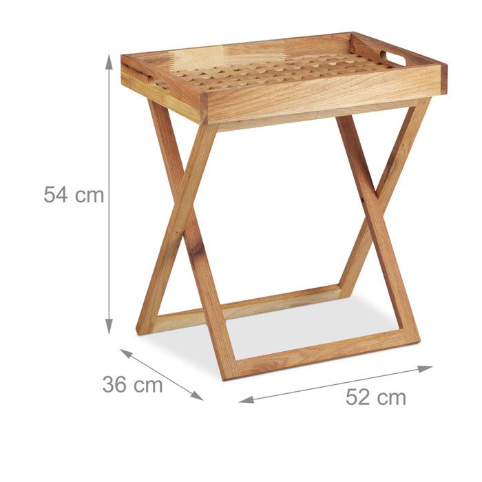 Relaxdays 10020979 Table d'appoint table de chevet scandinave nordique avec plateau amovible