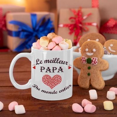 Mug 'Le Meilleur Papa Du Monde' - Collection Papa - Idée Cadeau Original Fête Des Pères, Anniversaire, Humour