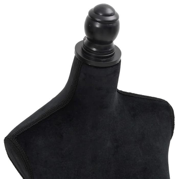 Mannequin De Couture Femme LUSORIA - Taille XL 42/44, écru à Fleurs Noires, Pied Réglable En Hauteur