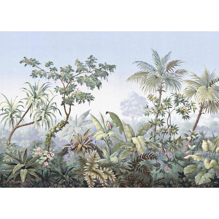 Papier Peint Panoramique jungle Soie 400x280cm,Tropical Rainforest ...