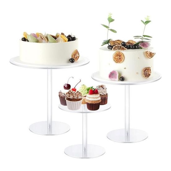 Présentoir à Gâteaux Acrylique Transparent à Niveaux - Support à Cupcakes Pour Buffet, Mariage, Anniversaire