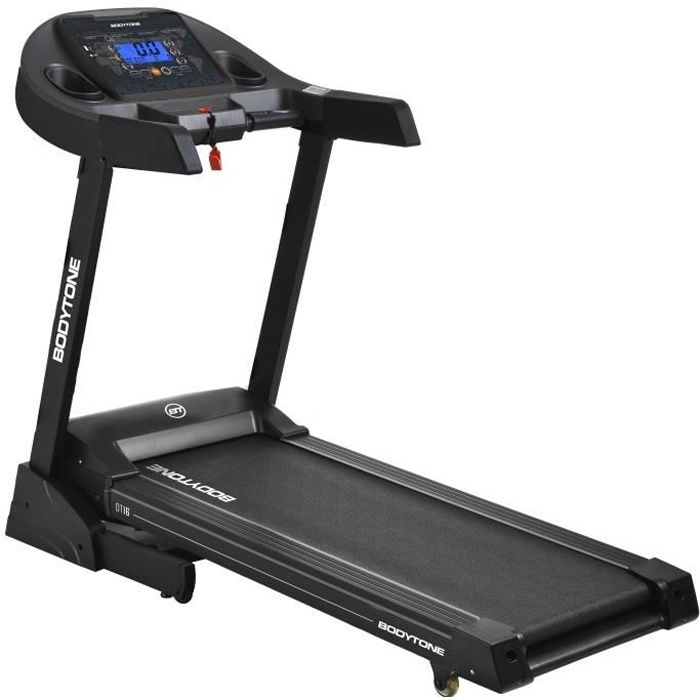 BODYTONE - Tapis de course - DT16 - 16KM/H-moteur de 2,5HP, vitesse maximale de 16KM/h, surface de course XXL 130*45cm