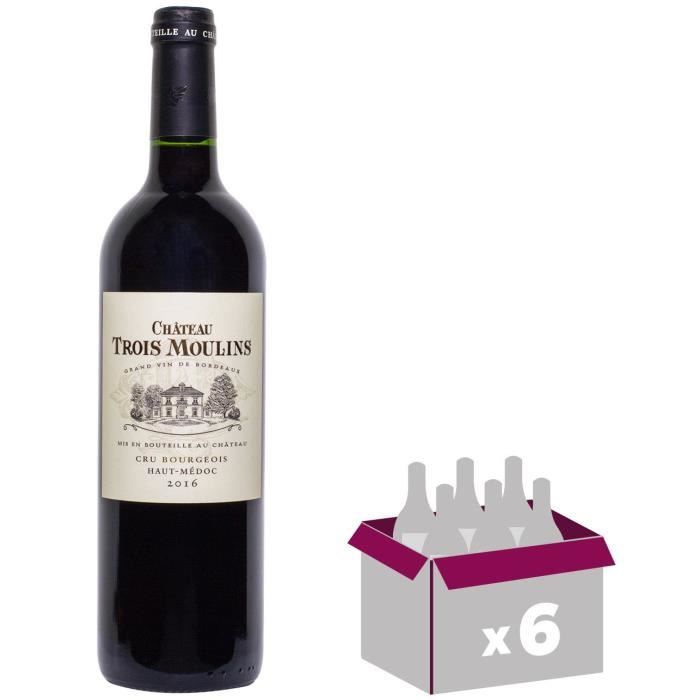 Château Trois Moulins 2016 Haut-Médoc Cru Bourgeois - Vin rouge de Bordeaux
