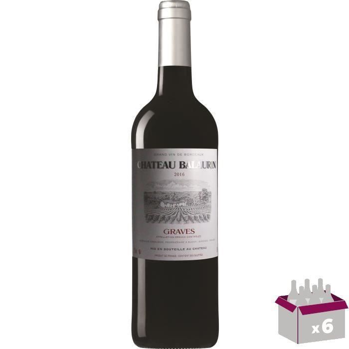 Château Balaurin 2016 Graves - Vin rouge de Bordeaux x6