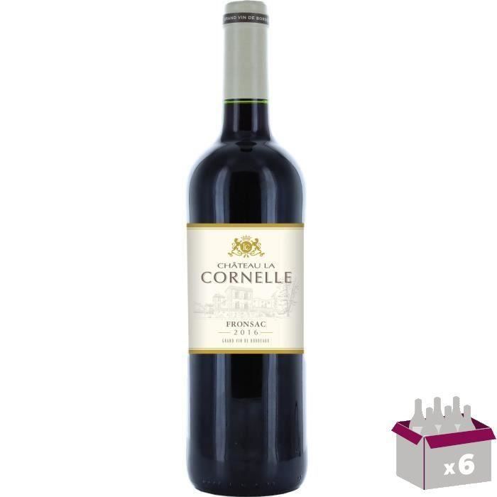 Château La Cornelle 2016 Fronsac - Vin rouge de Bordeaux x6