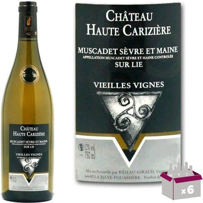 Château Haute Carizière 2016 Muscadet Sèvre et Maine - Vin blanc de Loire x6