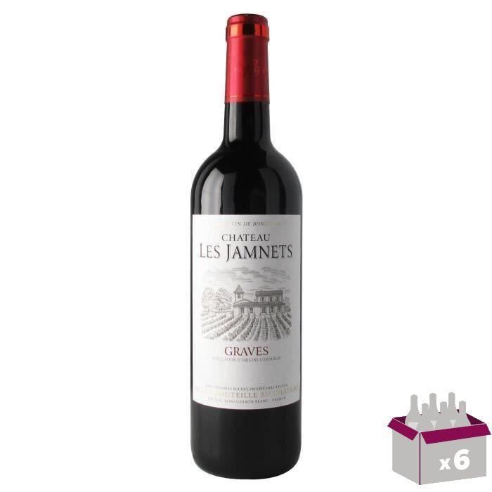 Château Les Jamnets 2017 Graves - Vin rouge de Bordeaux x6