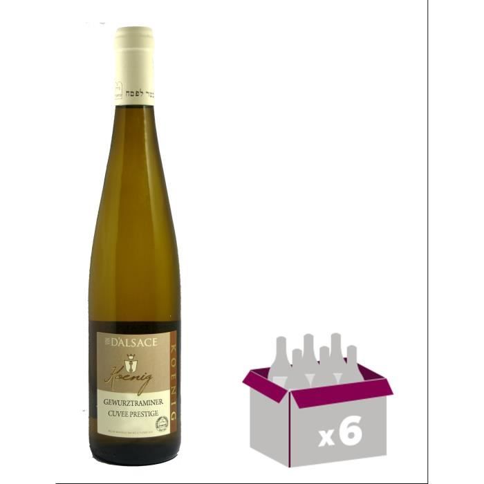 KOENIG GEWURZTRAMINER Cuvée Prestige 2016 Grand Vin d'Alsace Casher - Blanc - 75 cl - x6