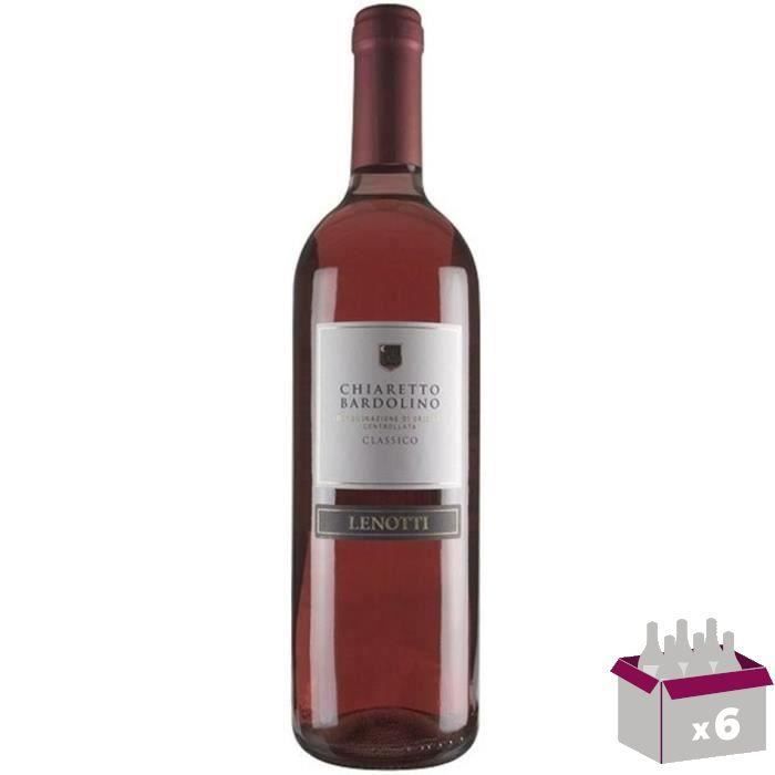 LENOTTI 2016 Bardolino Classico chiaretto Vin d'Italie - Rosé - 75 cl x 6
