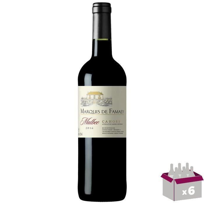 Château Famaey 2016 Cahors - Vin rouge du Sud-Ouest x6