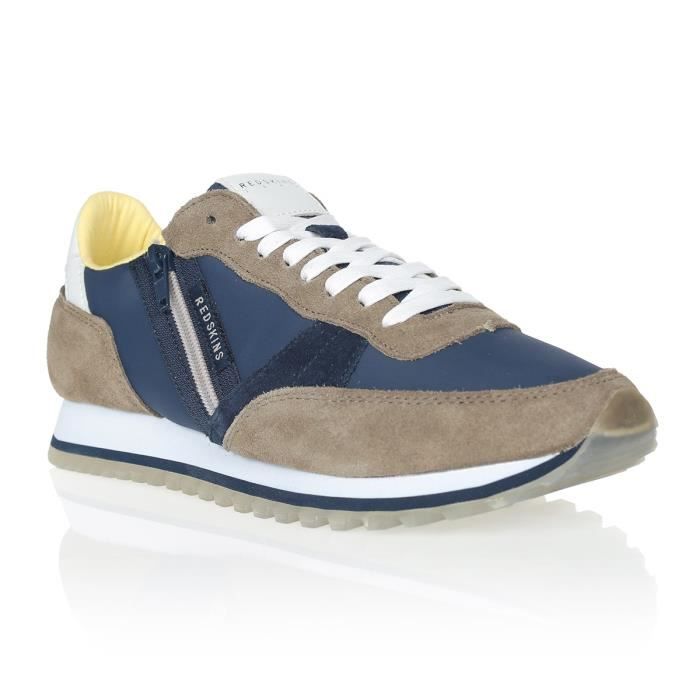 REDSKINS Baskets Ilias Bleu Marine/Gris/Blanc Homme