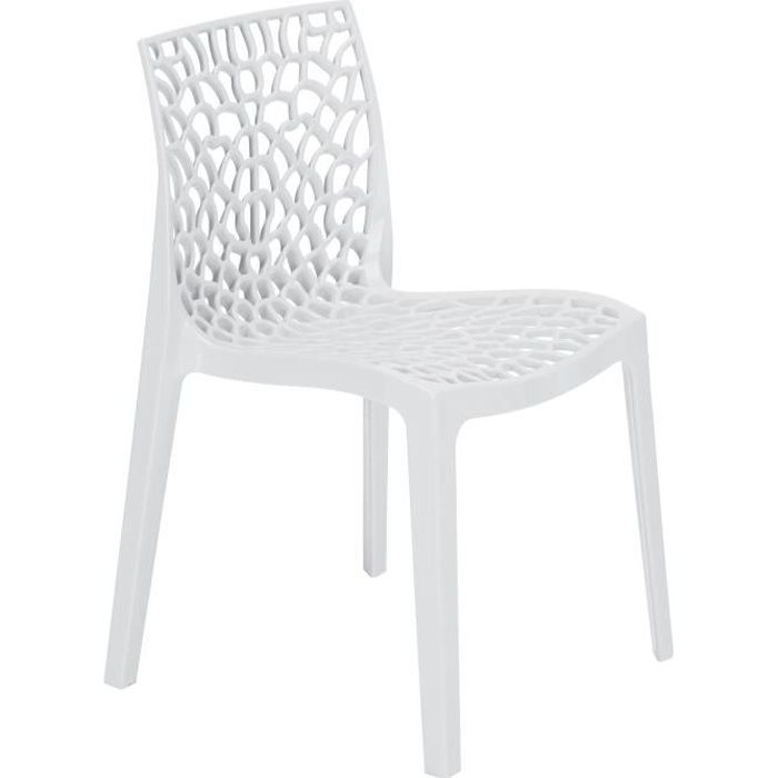 chaise de jardin - green boheme - gruvyer - en polypropylène - blanc