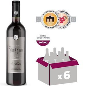 VIN ROUGE Domaine de Fabrègues Le Mas 2018 Languedoc - Vin rouge de Languedoc-Roussillon x6