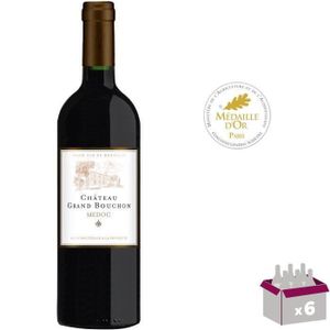 VIN ROUGE Château Grand Bouchon 2016 Médoc - Vin rouge de Bordeaux x6