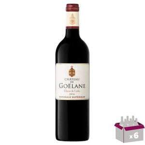 VIN ROUGE Château de Goëlane 2016 Bordeaux Supérieur - Vin rouge de bordeaux x6