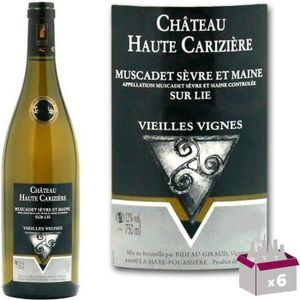 VIN BLANC Château Haute Carizière 2016 Muscadet Sèvre et Maine - Vin blanc de Loire x6