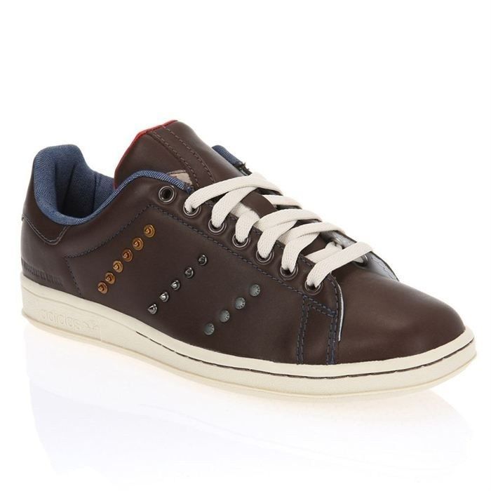 DIESEL Baskets Cuir Stan Smith 80S H Marron et blanc - Achat 