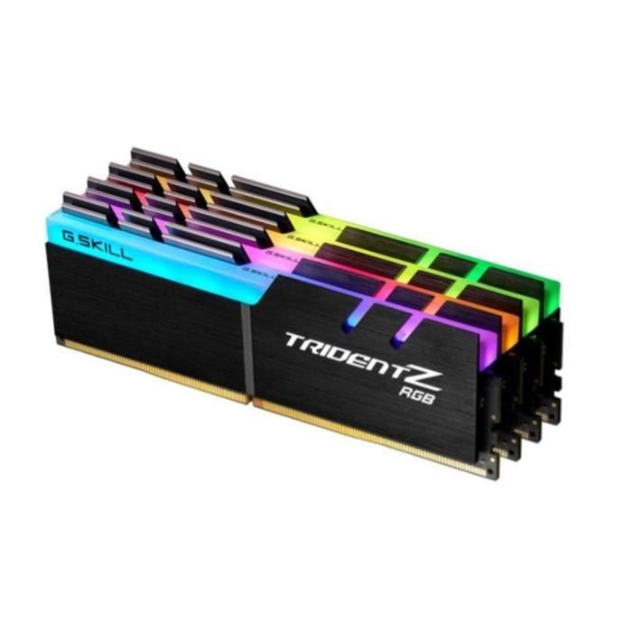 Mémoire vive - GSKILL - TZ RGB PC4-25600 / DDR4 3200 Mhz - 64 Go: 4 x 16 Go - RGB - DDR4