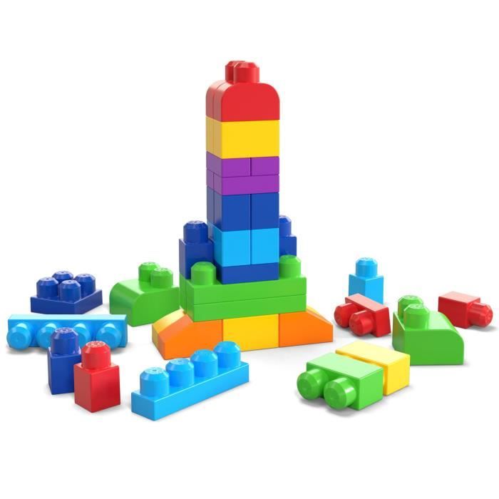 Mega Bloks - Sac Bleu 60 blocs - First Builders - Jouet de construction - Briques  de Construction - 1er age - 12 mois et + - Cdiscount Jeux - Jouets