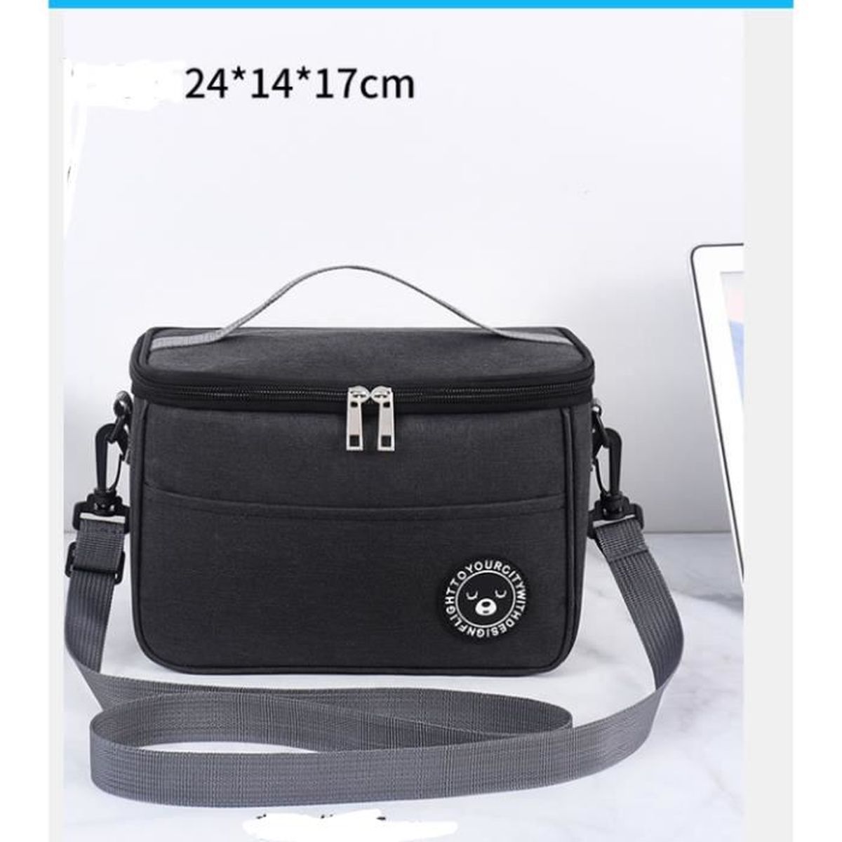 Lunch Bag Isotherme, 2 Pièces Sac Repas, 23 × 17 × 13 Cm Petite Glaciere, Pliable Sac Isotherme Lunch Box, Pour L'école, Le Camping Et Les Voyages