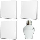 FAST LED TECHNOLOGY Kit interrupteur va et vient sans fil et sans pile écologique - 3 boutons + 1 Douille E27 Radio
