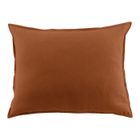 L'EFFET PAPILLON Taie d'oreiller flanelle 100% coton 50 x 70 cm CANDICE coloris Tomette