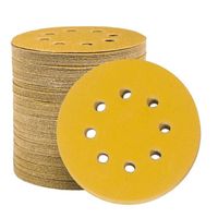 Disques abrasifs papier abrasif 125 mm, 100 disques abrasifs ponceuse patins de ponçage ronds-MCJ