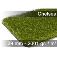 Snapstyle - Chelsea - tapis type luxe gazon artificiel - pour jardin, terrasse, balcon - vert - 200x400 cm