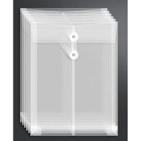 12 pcs Pochette document A4 transparent 33x25x3cm,etanche ,Conception de l'épaississement