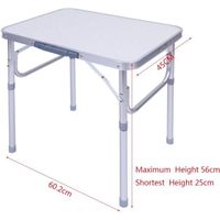 Table de camping pique-nique pliable réglable en hauteur Table de camping - 2 / 4 personnes HB007
