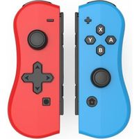 Paire de Manettes Joy Con Switch compatible, Bluetooth Manette Switch, Bleu et Rouge Bluetooth Gamepad
