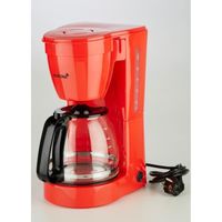 Korona 10117 Machine à café | Filtre à café pour 12 tasses de café | Verseuse en verre | rouge | 800 watts