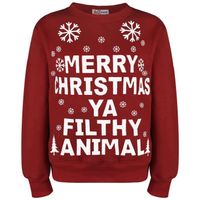 Enfants Filles Garçons Unisexe Nouveauté Merry Christmas Ya Filthy Animal Imprimé Sweatshirt 2-13 Ans