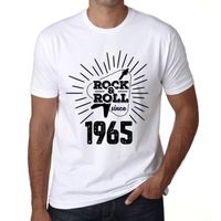 Homme Tee-Shirt Guitare Et Rock & Roll Depuis 1965 – Guitar And Rock & Roll Since 1965 – 58 Ans T-Shirt Cadeau 58e Anniversaire