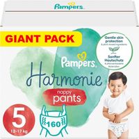 PAMPERS PANTS TAILLE 5 HARMONIE COUCHES-CULOTTES 160 COUCHES (12-17 kg)
