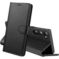 Coque pour Samsung Galaxy S23 - Portefeuille Noir Rabat Clapet Aimanté Rangement Cartes Phonillico®