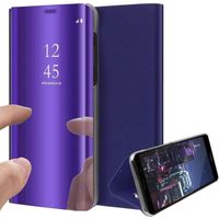 Coque Pour Samsung Galaxy S8 Plus Rabat Clear View Smart Case Violet
