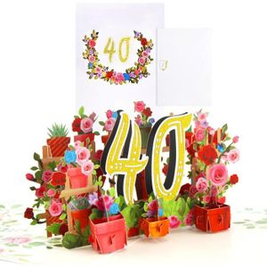 CARTE CORRESPONDANCE Carte Anniversaire 40 Ans Carte d'anniversaire Pop