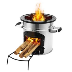 RÉCHAUD Réchaud de camping portable BBQ Rocket - Marque - Modèle - Poêle à bois - Sac fourre-tout