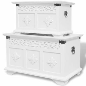 Malle De Rangement Blanc Achat Vente Pas Cher